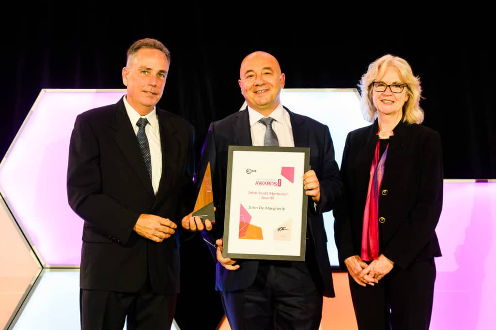 John De Margheriti wins ACT Training Award