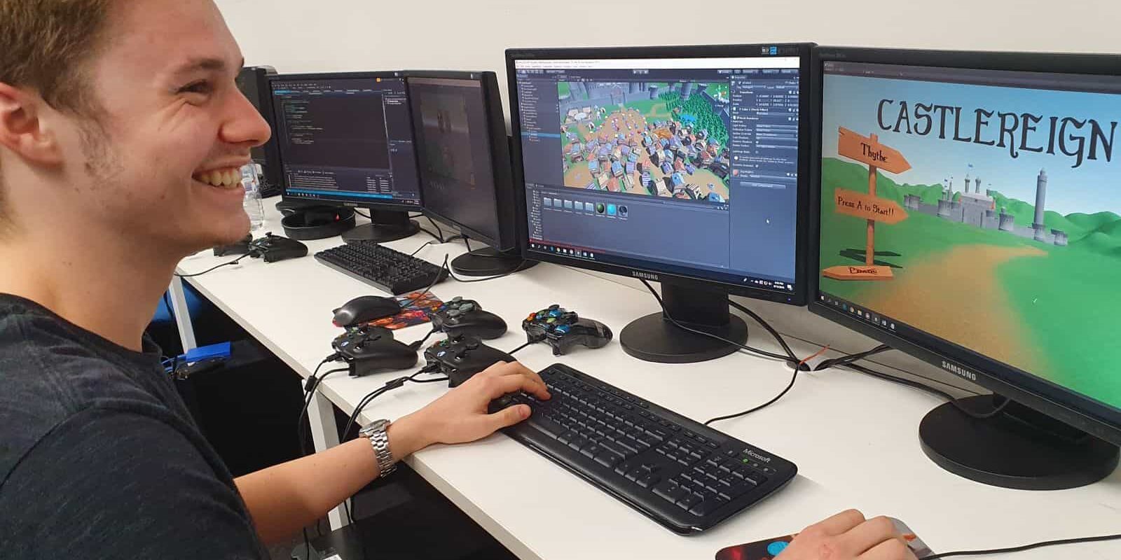 Blake is studying game design at AIE
